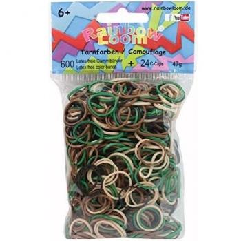RAINBOW LOOM 021133 Gummibänder 600 Stück Tarnfarben
