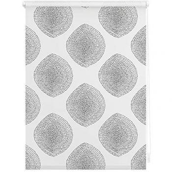 Rollo Stripy Boho Drop weiß B/L: ca. 120x150 cm