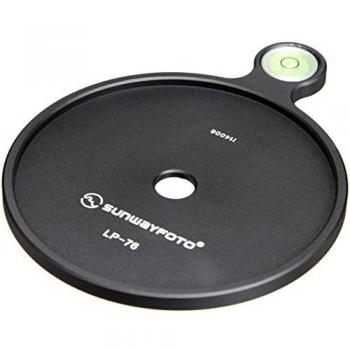 Sunwayfoto Stativ-Add‑On: 76 mm Offset-Bubble-Level-Platte LP‑76
