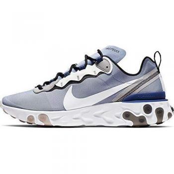 Nike React Element 55, Chaussures de Sport Homme, Multicolore (Indigo Fog/White/Mystic Navy/Half Blue 402), 47.5 EU