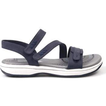 Skechers Sandalias Planas Bayshore Mujer Azul Marino