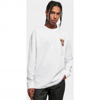 White Men's Long Sleeve Basketball Tee