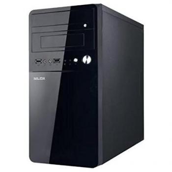 NILOX Housing per Sistemi Micro ATX, 15mm di Spessore, 1 Porta USB 2.0 e 1 Porta USB 3.0, Colore Nero