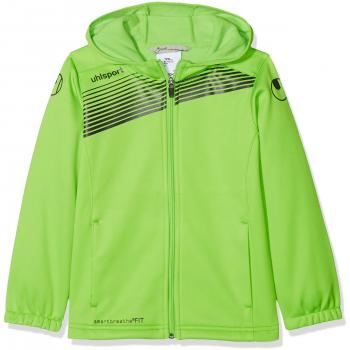 Uhlsport Kinder Liga 2.0 Kapuzenjacke, Flash grün/Schwarz, 164