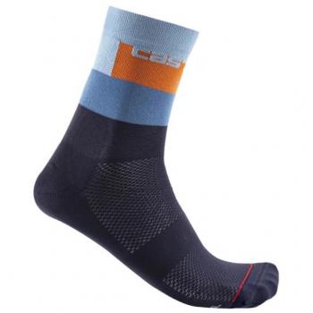 Calcetín Castelli Blocco 15 S/M Azul