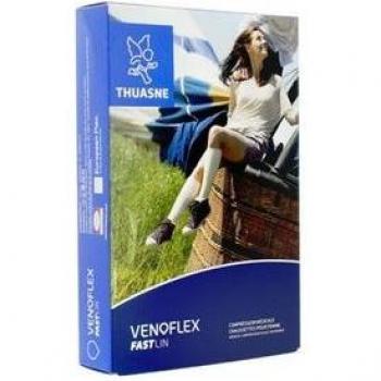 Venoflex 2 Fast Lin Chaussette Femme Thuasne Bleu Azu L1 1 Paire