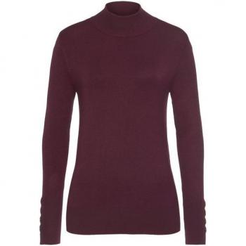 Lascana Basic Strickpullover mit Zierknöpfen