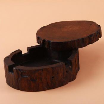 Solid Wood Ashtray with Lid