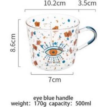 Starry Sky 500ml Home Use Glass Cup