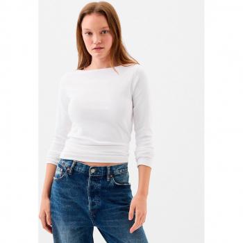Suéter de manga larga para mujer Gap con cuello barco