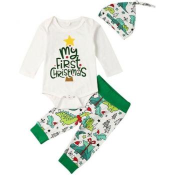 My First Christmas Dinosaur Tracksuit 3PCS 0-18M