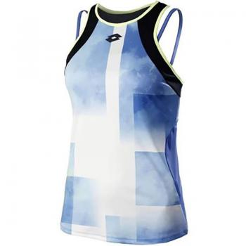 Lotto Top Ten III PRT1 Camiseta De Tirantes Mujeres Azul, Blanco