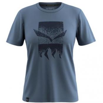 Salewa Eagle 3cime Java Blue 2XL Short Sleeve T-Shirt for Women