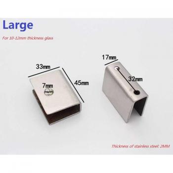 Clips de support pour étagère en verre 10-12mm, 10 pièces
