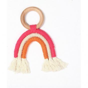Vibrant Prism Macrame Nursery Accent