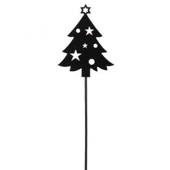 Trend Line Weihnachtsbaum Figurenstecker aus Eisen 35 x 0,5 x 7,5 cm schwarz