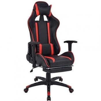 VidaXL Gamingstuhl mit Fußstütze Rot