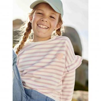 Sudadera lila con estilo marinero