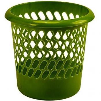Green Leaf Waste Paper Bin by Whitefurze