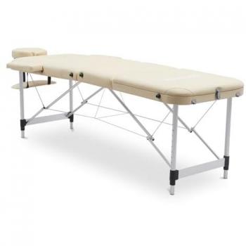 SPORTINATOR 3-Zonen Massageliege beige mit Höhenverstellung