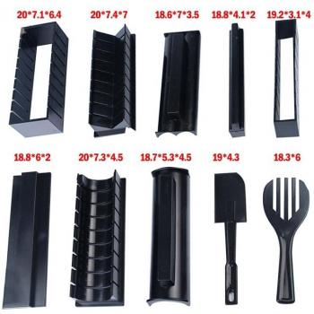 10 Pcs Rice Ball and Sushi Roll Mould Set