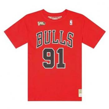 Chicago Bulls Dennis Rodman Shirt – Herren, XL, Rot – N&N