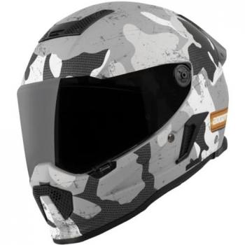 Casco de Seguridad Bogotto Rapto con Estilo Camo Gris y Blanco, XS