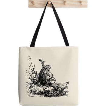 Lady Bag with Sun Frog Design