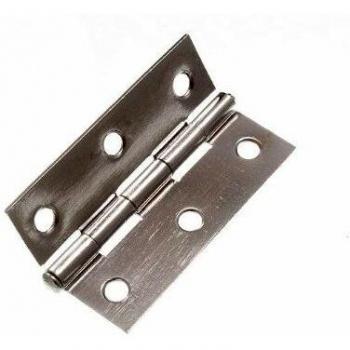 Butt Hinge Set – 75mm Chrome‑Plated Steel with 20 Screw Pairs