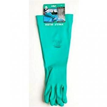 Guante químico XL10-46cm piscina flocado nitrilo verde JUBA