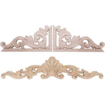 Unfinished Wooden Carved Frame Appliques