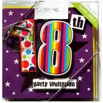 Tarjeta de Cumpleaños 18 Estrellas y Rayas