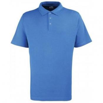 Stud Front Pique Poloshirt – Blauwe Koningsvariant
