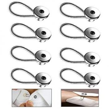 AXEN Premium Collar Lengtheners – 8‑Piece Silver Edition