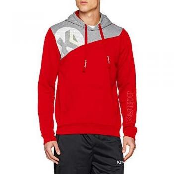 Kempa Core 2.0 Hoodie für Herren, rot/Dark grau Melange, XXXL