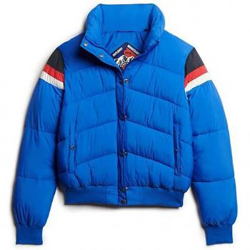 Blau-Weiß Winterjacke für Damen von Superdry – Retro Panel, 10 Stück