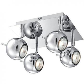 Luxus 4‑flächige Glühbirne Decke Chrom Globo OBERON 57881‑4L