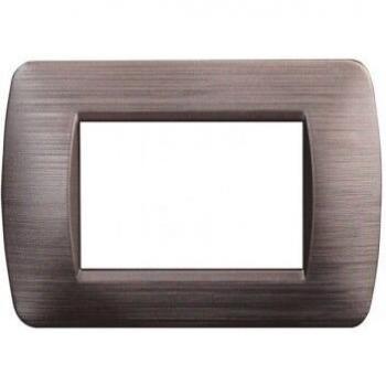 Kunststoff-Platten-Set für Bticino Living – 3‑Platz, Satinierte Bronze (Ettroit Ln85310)