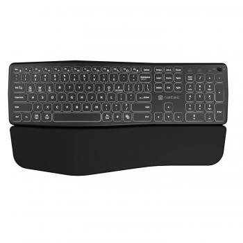 Teclado Natec Porifera Retroiluminado Inalámbrico