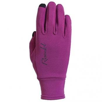 Gants Roeckl Weldon framboise pour équitation, compatibles écran tactile