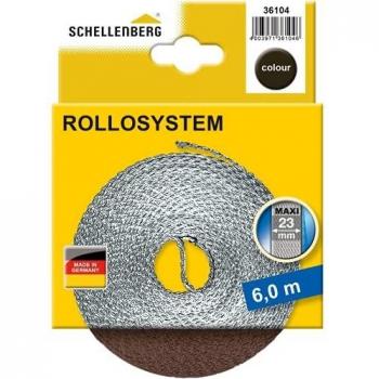 Sangle de volet roulant 23 mm 6 m marron Schellenberg