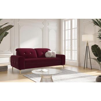 2,5-Sitzer Samtsofa Orient 4 V mit Zierkissen und Armlehnen-Dekor