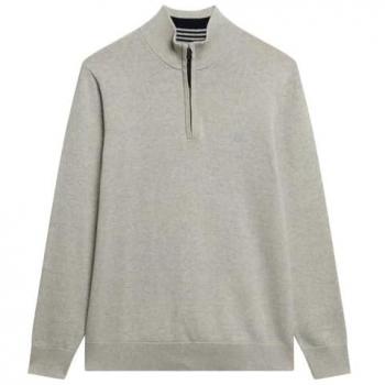 Superdry Hombre: Jersey Half Zip Gris  M6110690A, Casual, Algodón