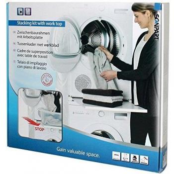 Tussenkader voor wasmachine en droger met werkblad