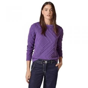 3D structuurpatroon dames shirt in Lila