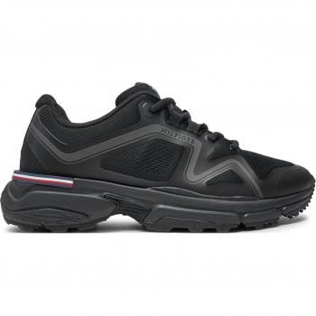 Tommy Hilfiger Chunky Sneaker M Runner Tech Knit Schwarz