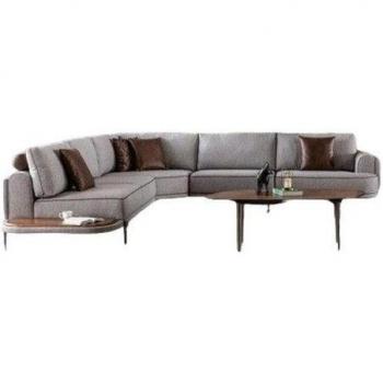 Ecksofa L‑Form „Grau” – europäisches Design für moderne Wohnzimmer