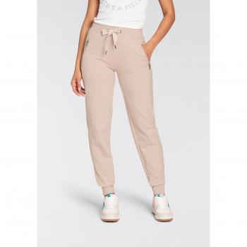 Damen‑Jogginghose KangaROOS XS Beige – 57 % Baumwolle, 38 % Polyester, 5 % Elasthan, Zipptasche & Logo‑Band