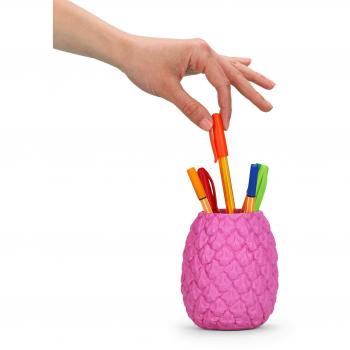 Mustard‑Tinted Pineapple Pencil Holder