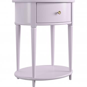 Table d’appoint Aurora avec tiroir en bois violet
